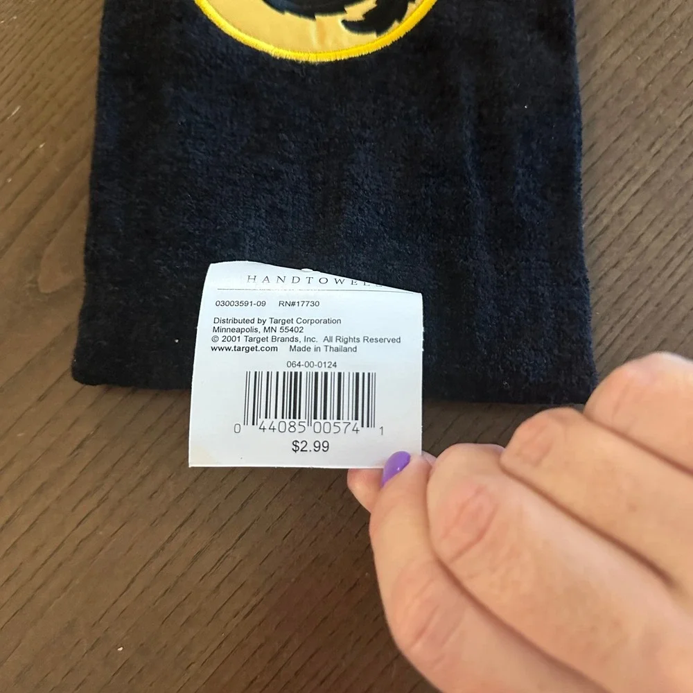 Home For The Holidays Halloween Hand Towel Black Cat Pumpkin Vintage 2001 Target